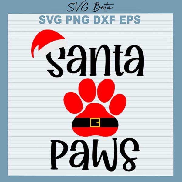 Santa Paws SVG