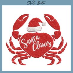 santa claws christmas embroidery design