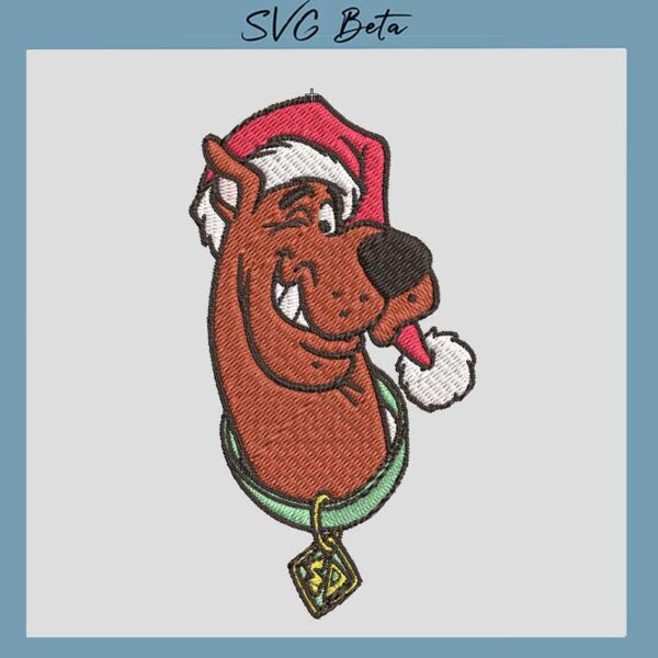 scooby doo santa claus embroidery design