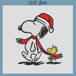 snoopy christmas embroidery design