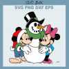 Mickey Minnie Snowman Svg