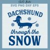 Dachshund Through The Snow SVG