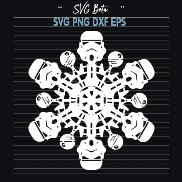 Star wars Snowflake SVG, Star wars Christmas SVG, Xmas Snowflake SVG PNG DXF