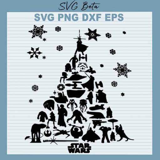 Star Wars Christmas Tree Svg