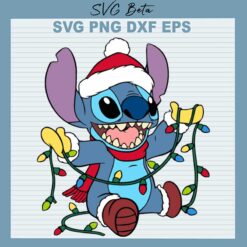 Stitch Christmas Light SVG