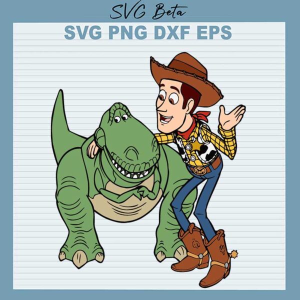 Woody and T rex SVG