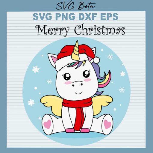 Cute Santa Unicorn SVG