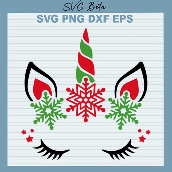 Snowflake Unicorn SVG