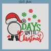 Day until christmas embroiery design