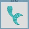 mermaid tail embroidery design