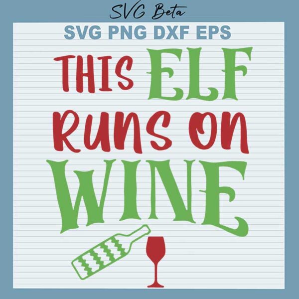 This Elf runs on wine svg