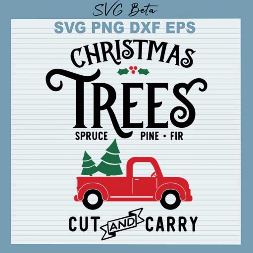 Fram fresh Christmas tree cut carry svg