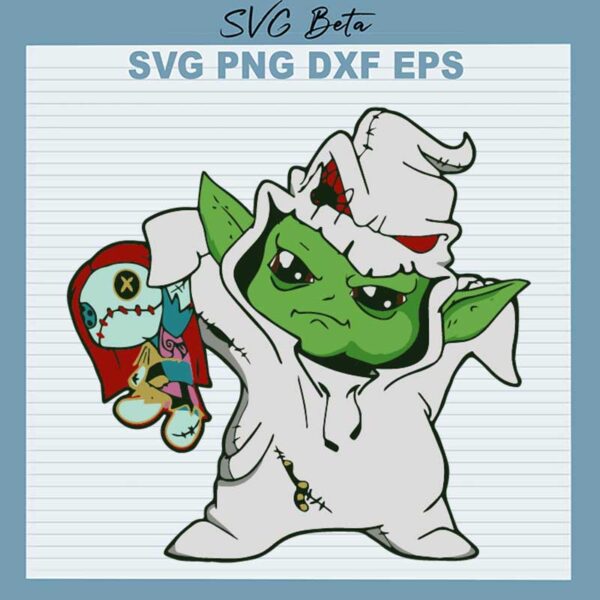 Oogie Boogie Baby Yoda SVG, Oogie Boogie SVG, Baby Yoda Star Wars SVG PNG DXF Cut File