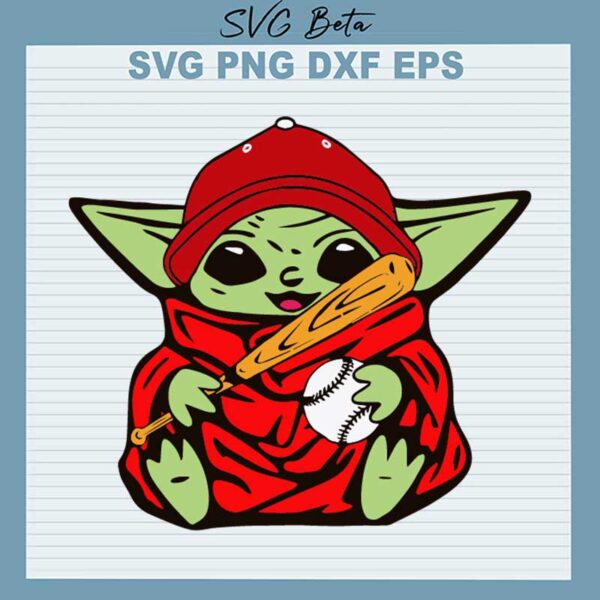 Christmas Baby Yoda Baseball SVG, Chritmas Baby Yoda SVG, Baby Yoda Star Wars SVG PNG DXF