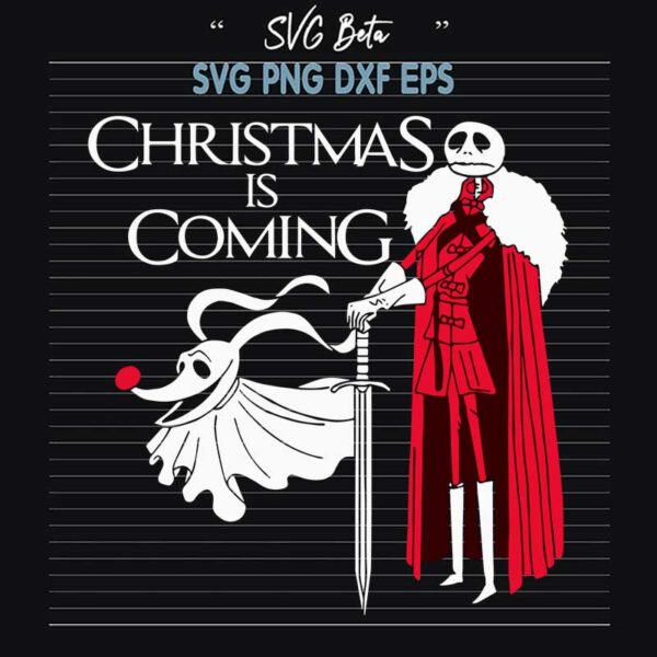 christmas is coming jack skellington svg