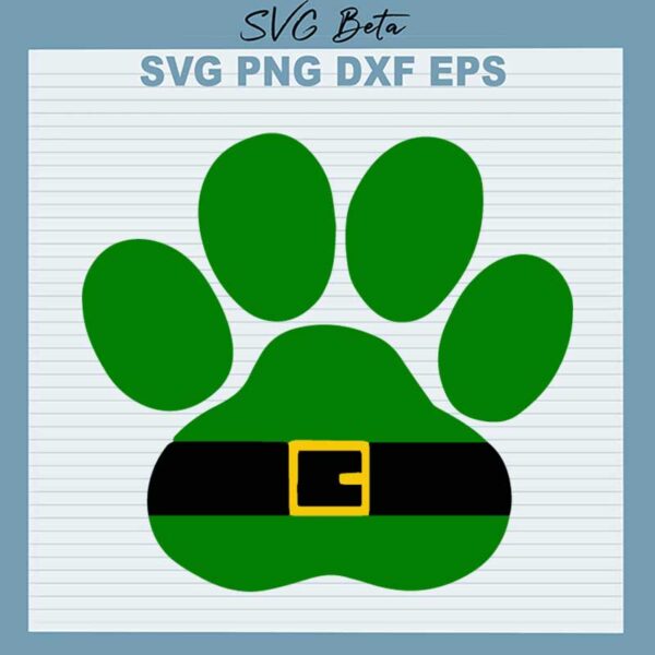 Christmas Elf Paw Print SVG