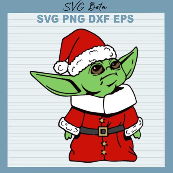 Baby Santa Yoda SVG
