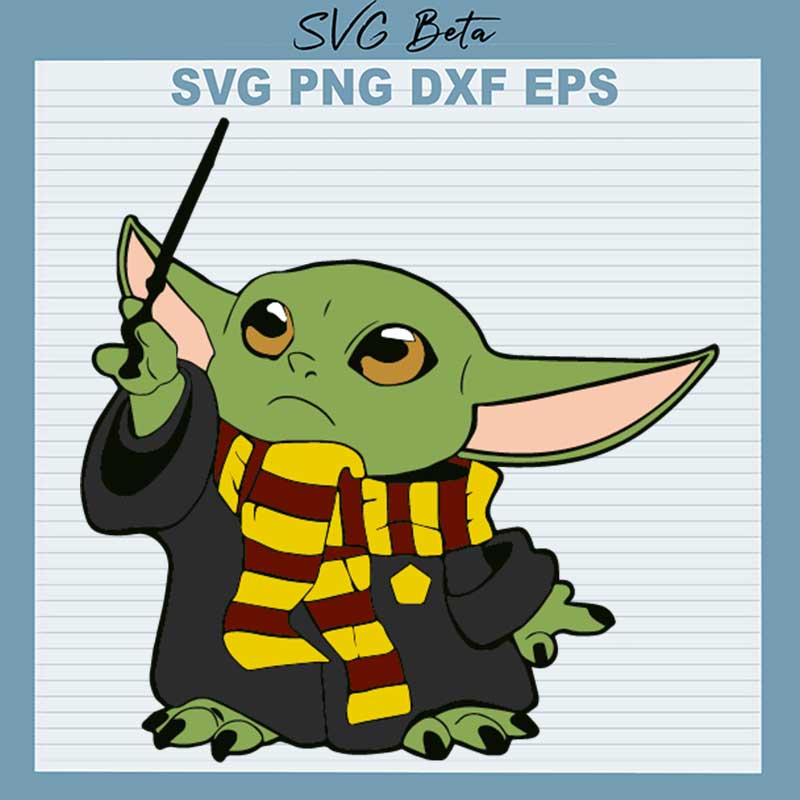 Baby Yoda Harry Potter SVG, Star Wars Yoda Muggle SVG, Harry Potter SVG
