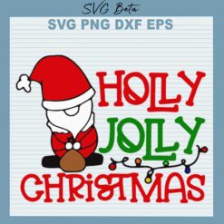 Gnome Holly Jolly Christmas SVG