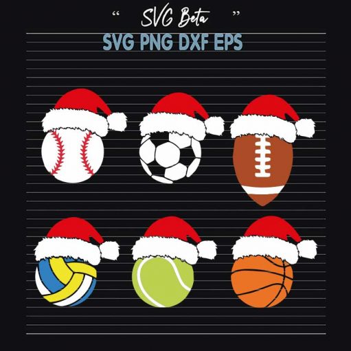 Christmas Ball With Santa Hat SVG