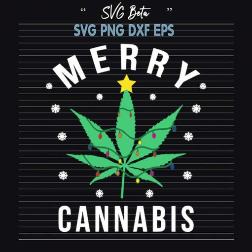Merry Cannabis Svg