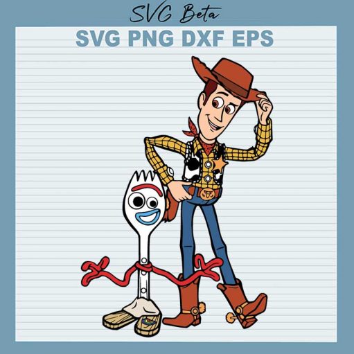 Woody And Forky Toy Story SVG, Toy Story SVG, Woody And Forky SVG PNG DXF Cut File