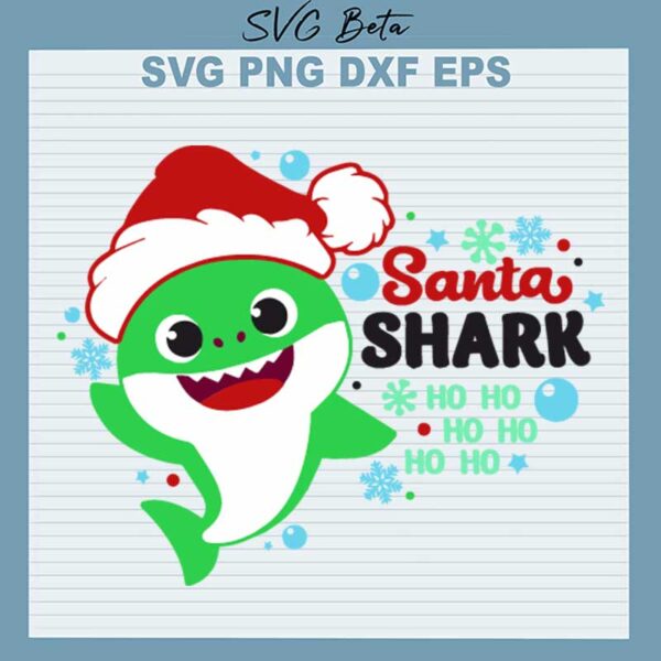 Santa Shark SVG