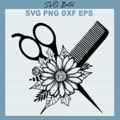 Floral Hair stylist SVG