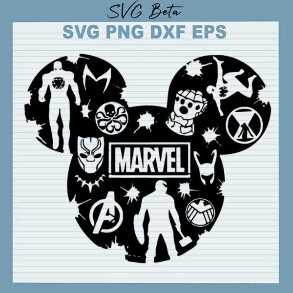 Marvel Mickey Ears SVG