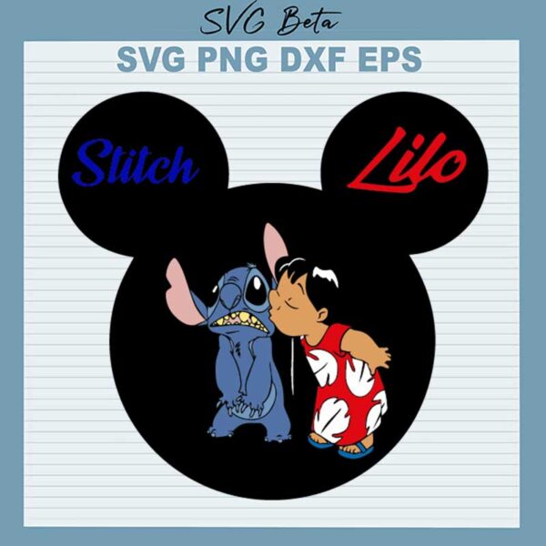 Lilo Sttich Mickey Ears SVG