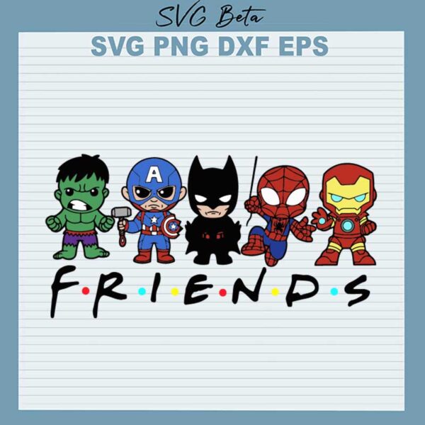 Superheroes Friends SVG