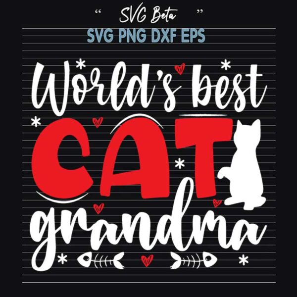 World's Best Cat Grandma SVG