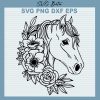 Floral Horse Svg