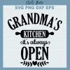 Grandma'S Kitchen It'S Always Open Svg