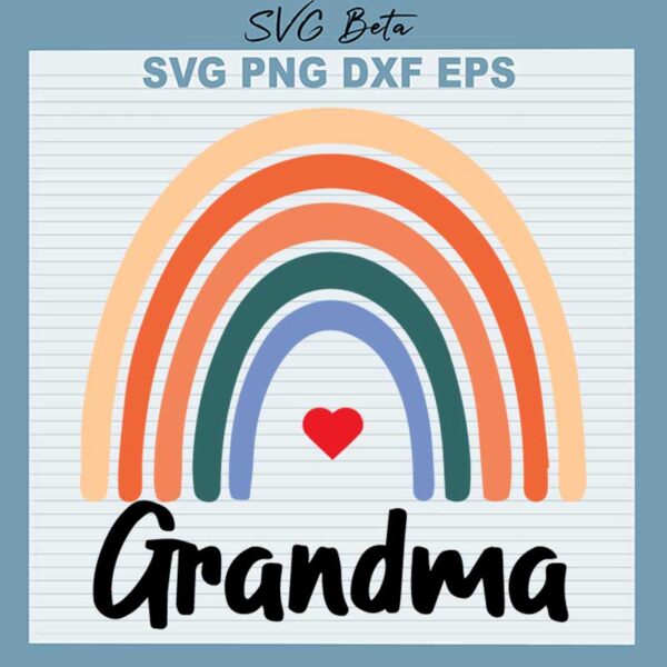 Rainbow Grandma SVG