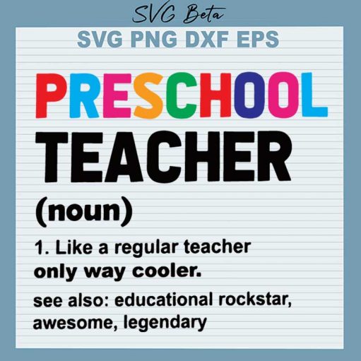 Preschool Teacher SVG