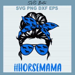 Horse Mama Messy Bun SVG