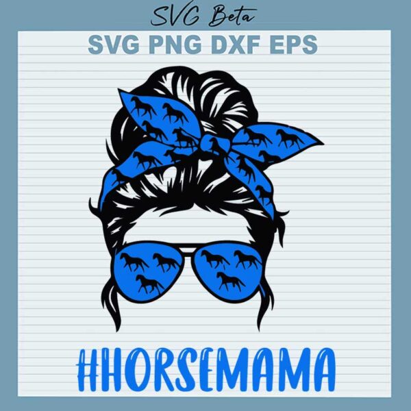 Horse Mama Messy Bun SVG
