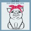 Pig With Bandana SVG