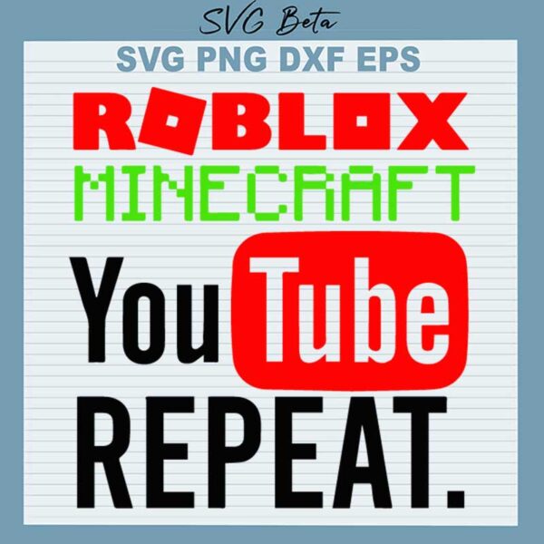 Roblox Minecraft Youtube Repeat SVG