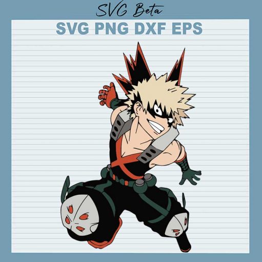 My Hero Academia SVG, Katsuki Bakugou SVG, Bakugou SVG PNG DXF Cut File