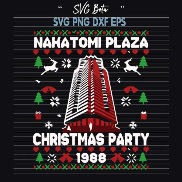 Nakatomi Plaza Christmas Ugly Sweater SVG