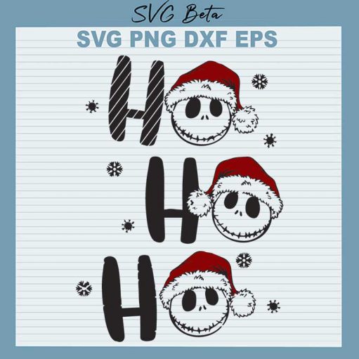 Jack Skellington Ho Ho Ho SVG