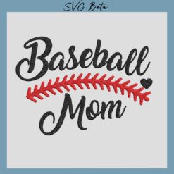 Baseball mom embroidery design