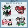 Christmas Mickey Minnie Ears Wonderful Time Of The Year svg