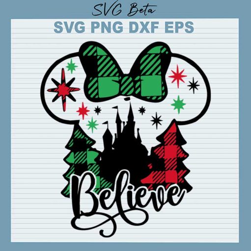 Disney Minnie Belive Christmas SVG