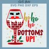 Ho Ho Ho Bottoms Up Santa Claus Svg