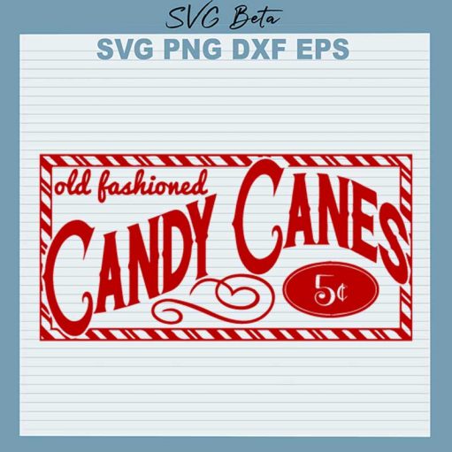 Old Fashined Candy Canes Svg