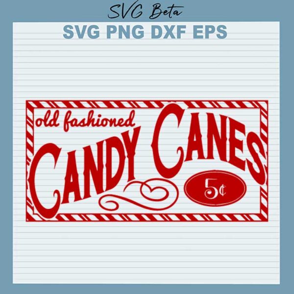 Old Fashined Candy Canes SVG