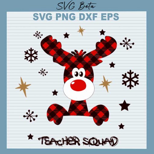 Reindeer Teacher Squad Svg